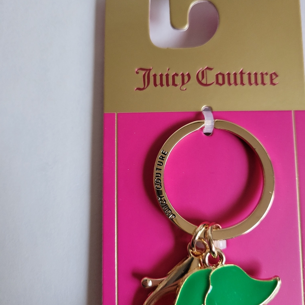 Juicy Couture Sparkling Red Cherry Keychain - Picture 3 of 5